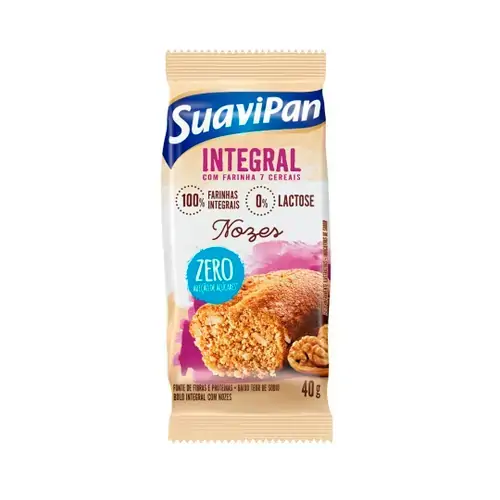 Bolinho Suavipan Integral Nozes Zero Acucar