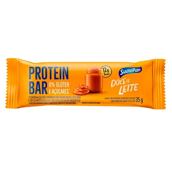 Barra De Proteína Sabor Doce De Leite/ Zero Açúcar