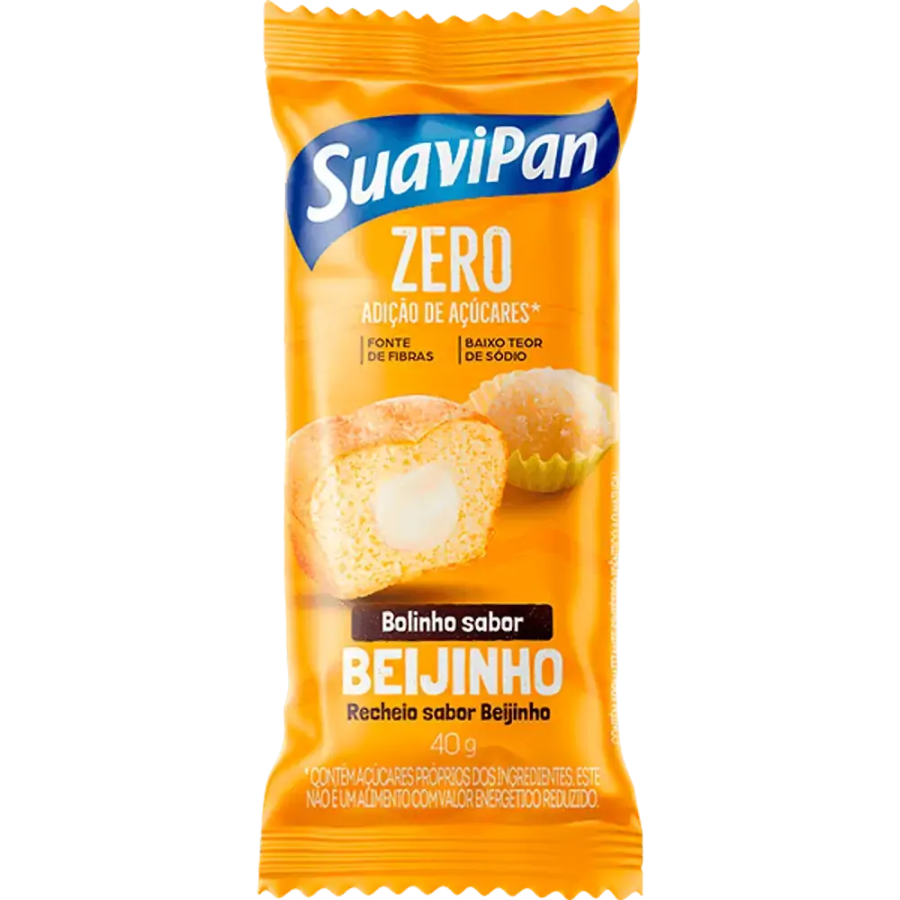 Bolinho Zero sabor Beijinho com 40g - SuaviPan