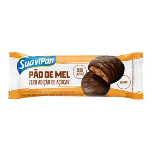 Biscoito Tipo Pão De Mel C. Cobertura Sabor Choco 30g Suavipan