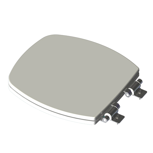 Assento Sanitário Formatos Fit com Soft Close Quadrado Poliéster Branco Policlass