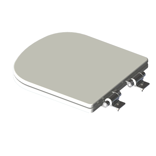 Assento Sanitário Formatos Life com Soft Close Quadrado Poliéster Branco Policlass