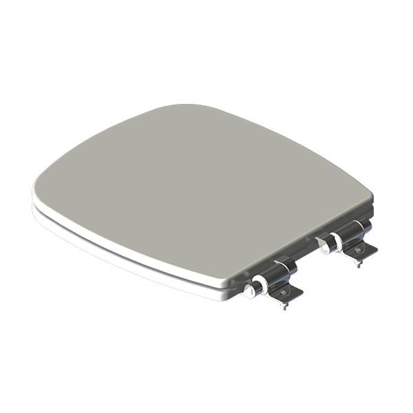 Assento Sanitário Formatos Versato com Soft Close Quadrado Poliéster Branco Policlass