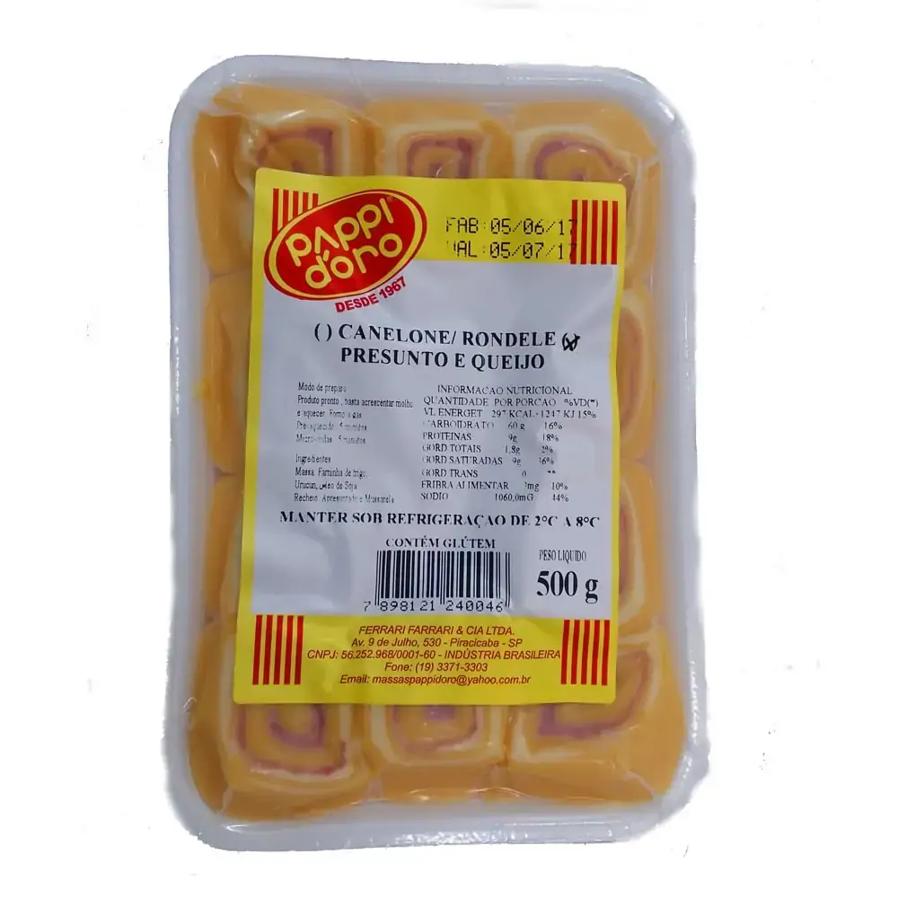 Massa Canelone Pappi Doro 500g
