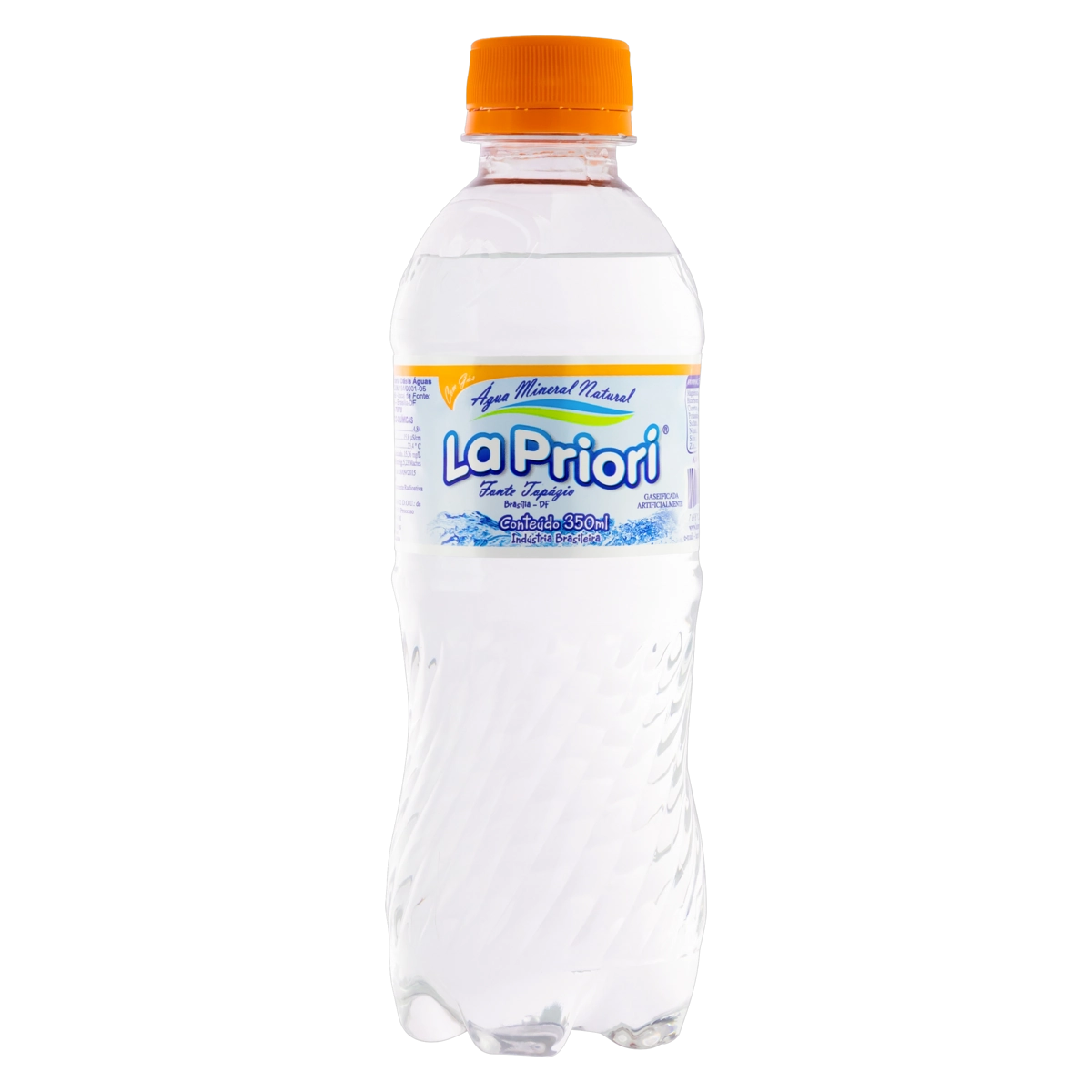 água Mineral Natural Com Gás La Priori Garrafa 350ml