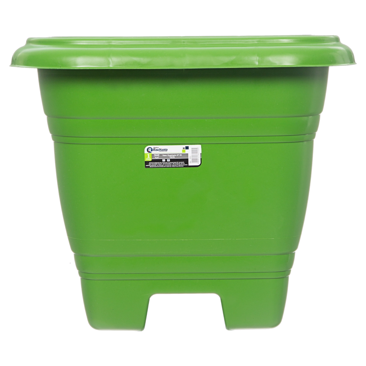 Vaso Verde Quadrado Plásticos Rischioto N 35