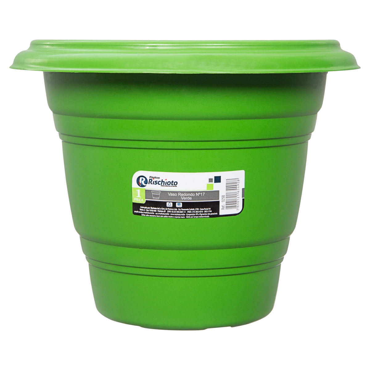 Vaso Verde Redondo Plásticos Rischioto N 17