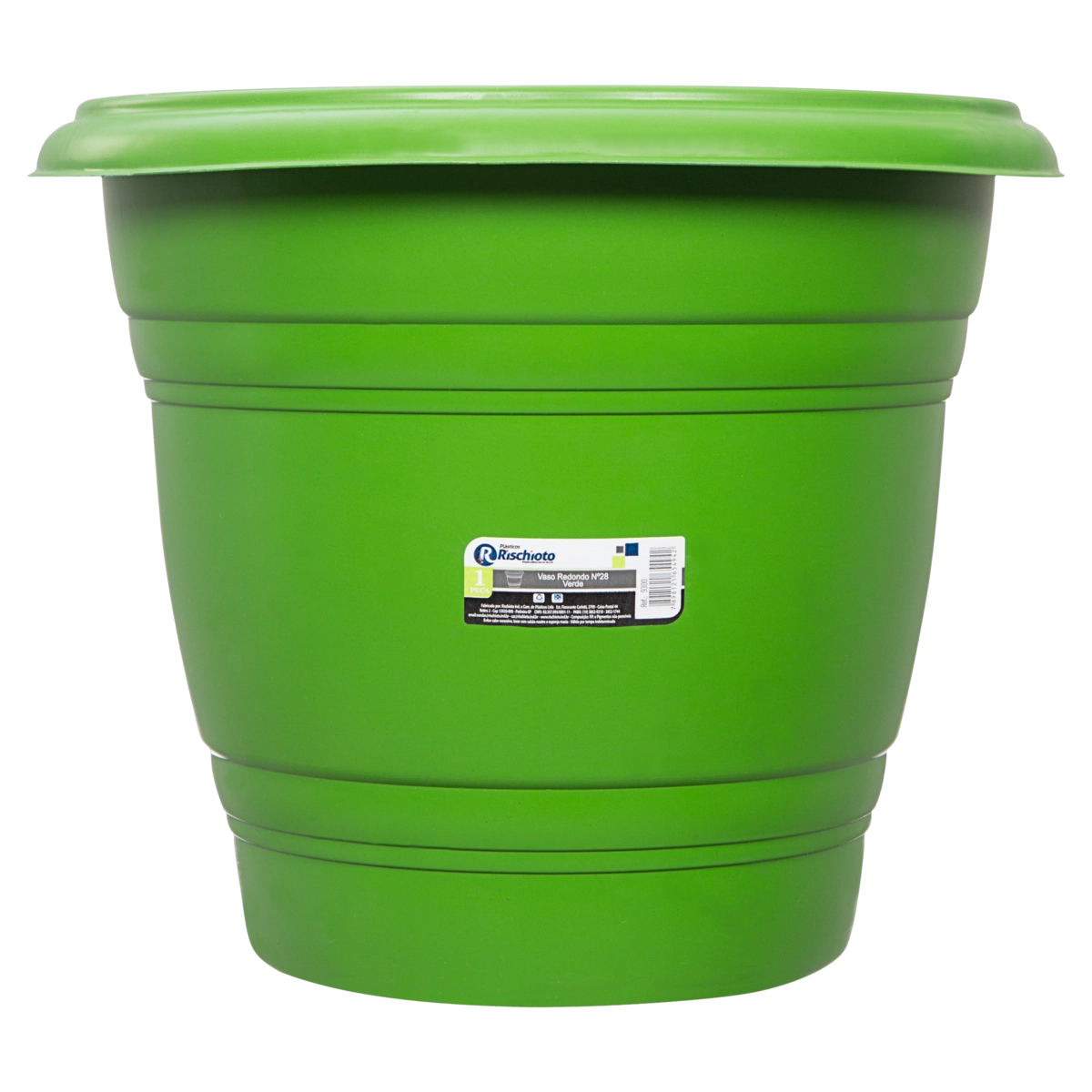 Vaso Verde Redondo Plásticos Rischioto N 28
