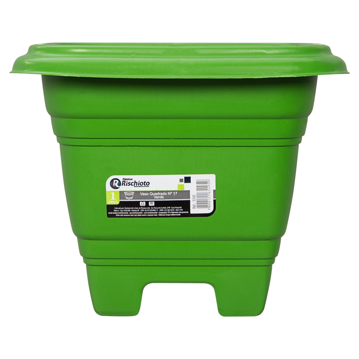 Vaso Verde Quadrado Plásticos Rischioto N 17