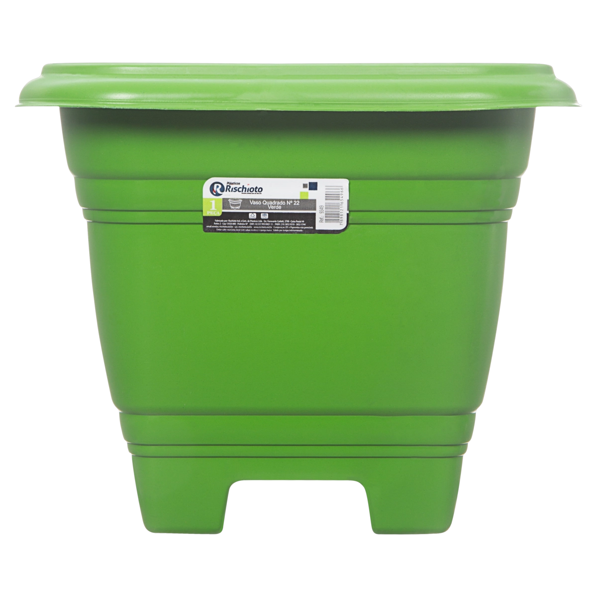Vaso Verde Quadrado Plásticos Rischioto N 22
