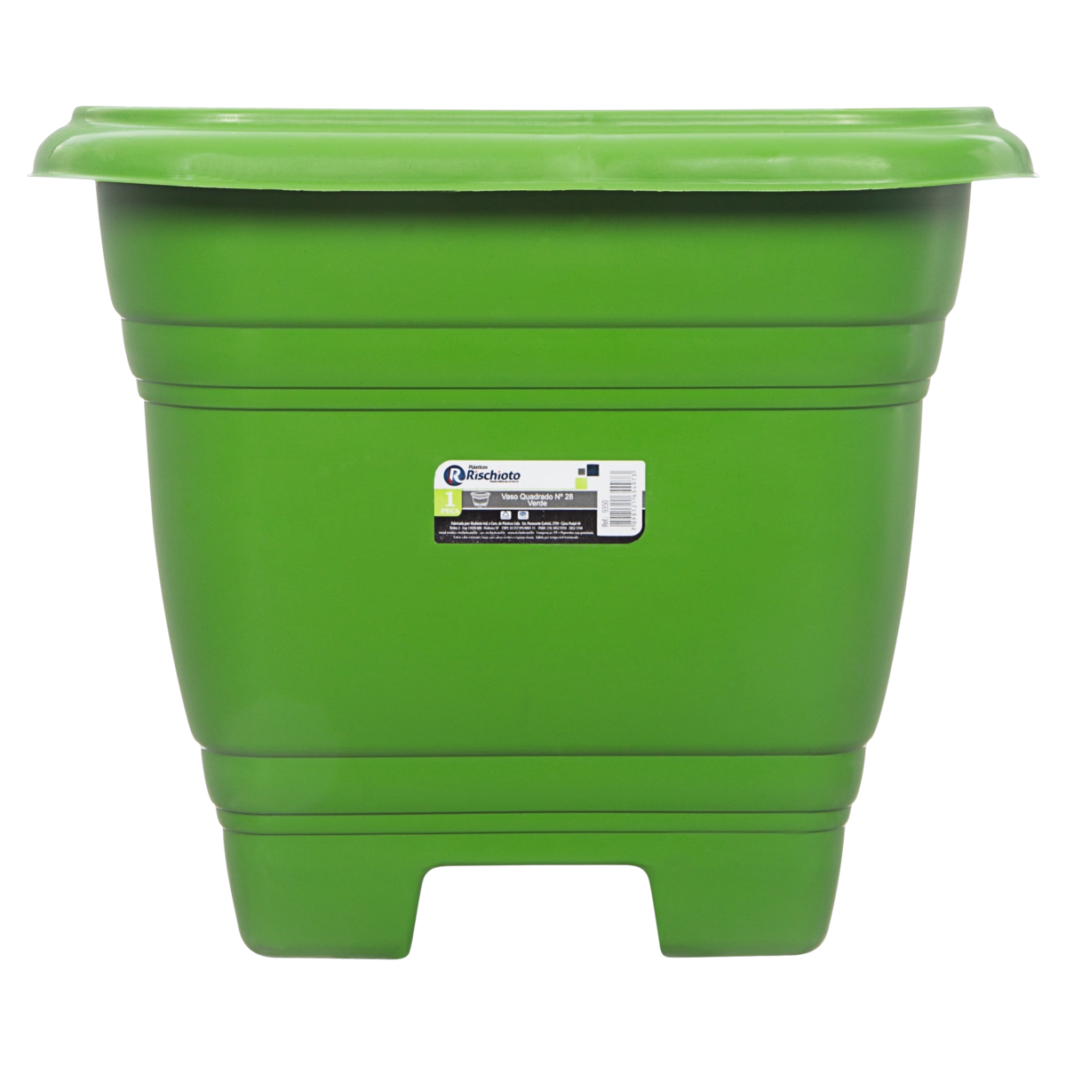 Vaso Verde Quadrado Plásticos Rischioto N 28