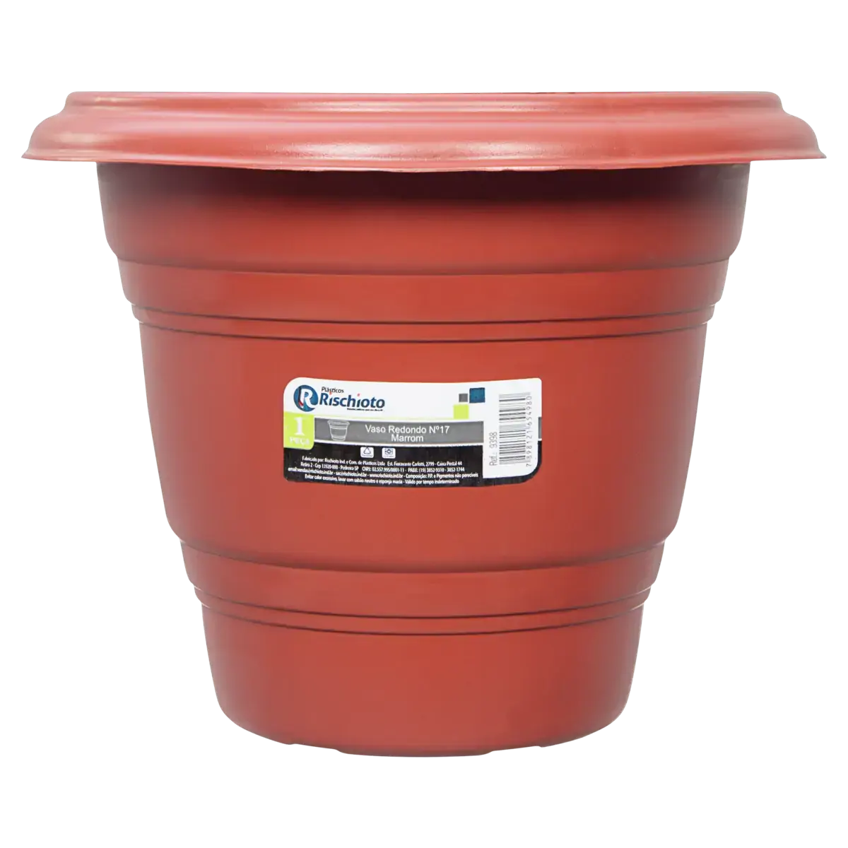 Vaso Marrom Redondo Plásticos Rischioto N 17