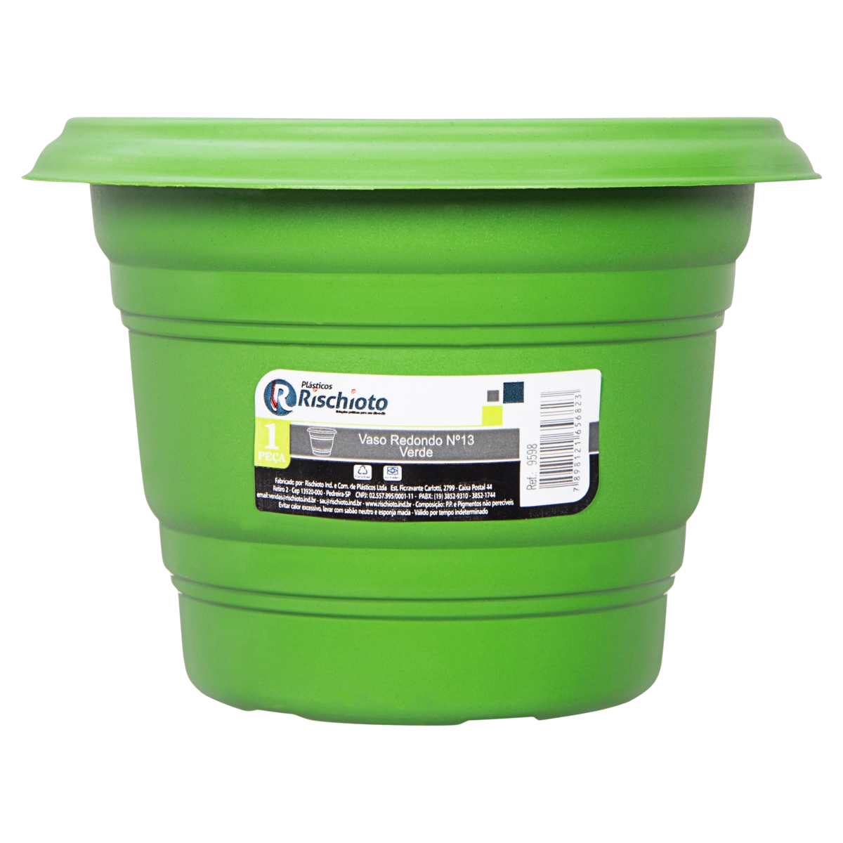 Vaso Verde Redondo Plásticos Rischioto N 13