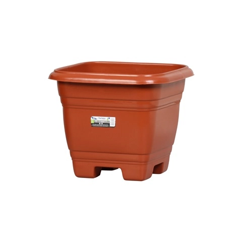 Vaso Plast Quad. Marrom Richioto 28