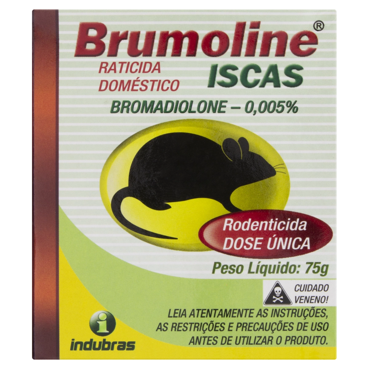 Raticida Doméstico Mata Ratos Brumoline Caixa 75g