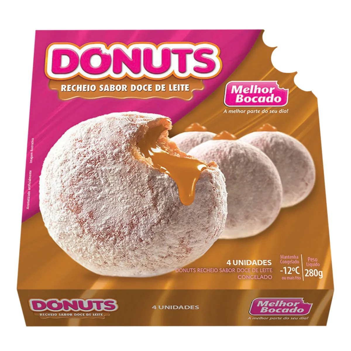 Donuts de Doce de Leite Melhor Bocado 280g 4 unidades