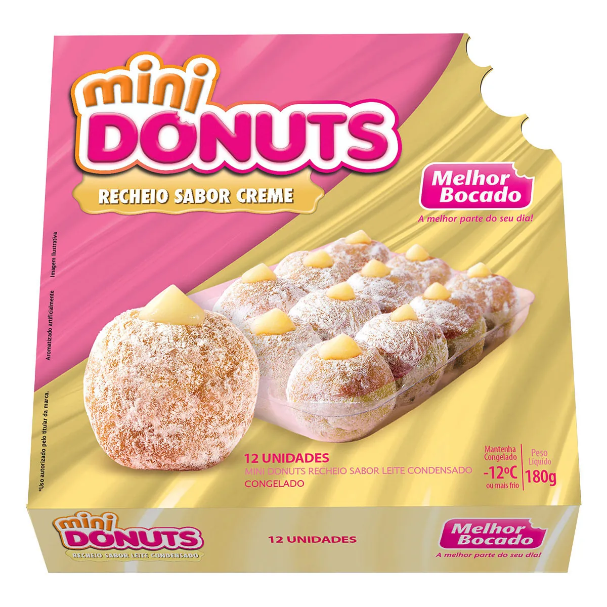 Donuts de Creme Melhor Bocado 180g 12 Unidades