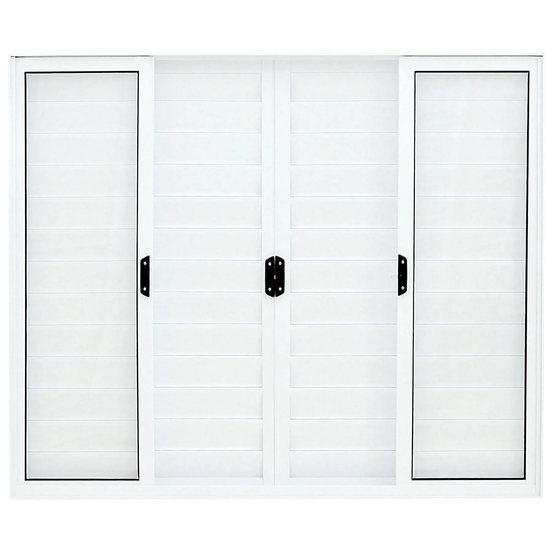 Janela de Alumínio Veneziana 6 Folhas 100x120cm Fortline Atlântica Branca