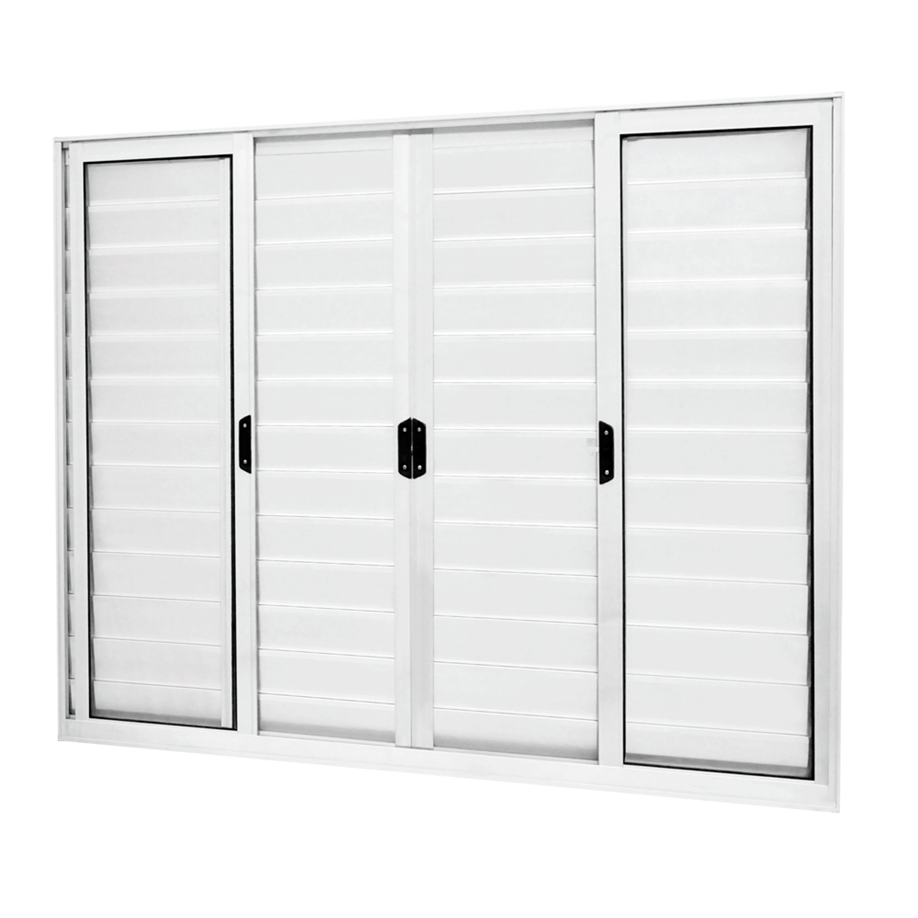 Janela de Alumínio Veneziana 6 Folhas 100x150cm Fortline Atlântica Branca