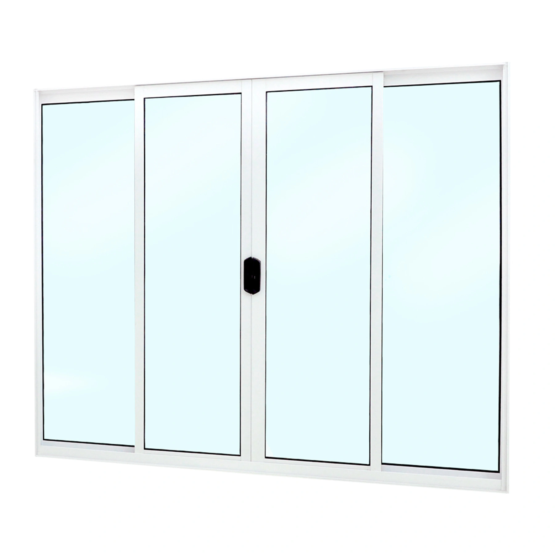 Janela de Alumínio de Correr 4 Folhas 100x120cm Fortline Atlântica Branca