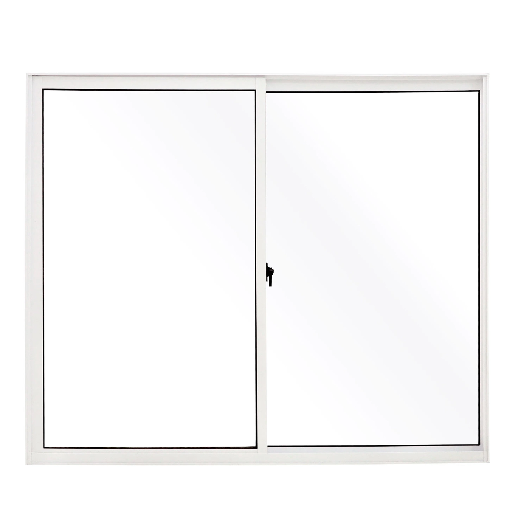 Janela de Alumínio de Correr 2 Folhas 100x100cm Fortline Atlântica Branca