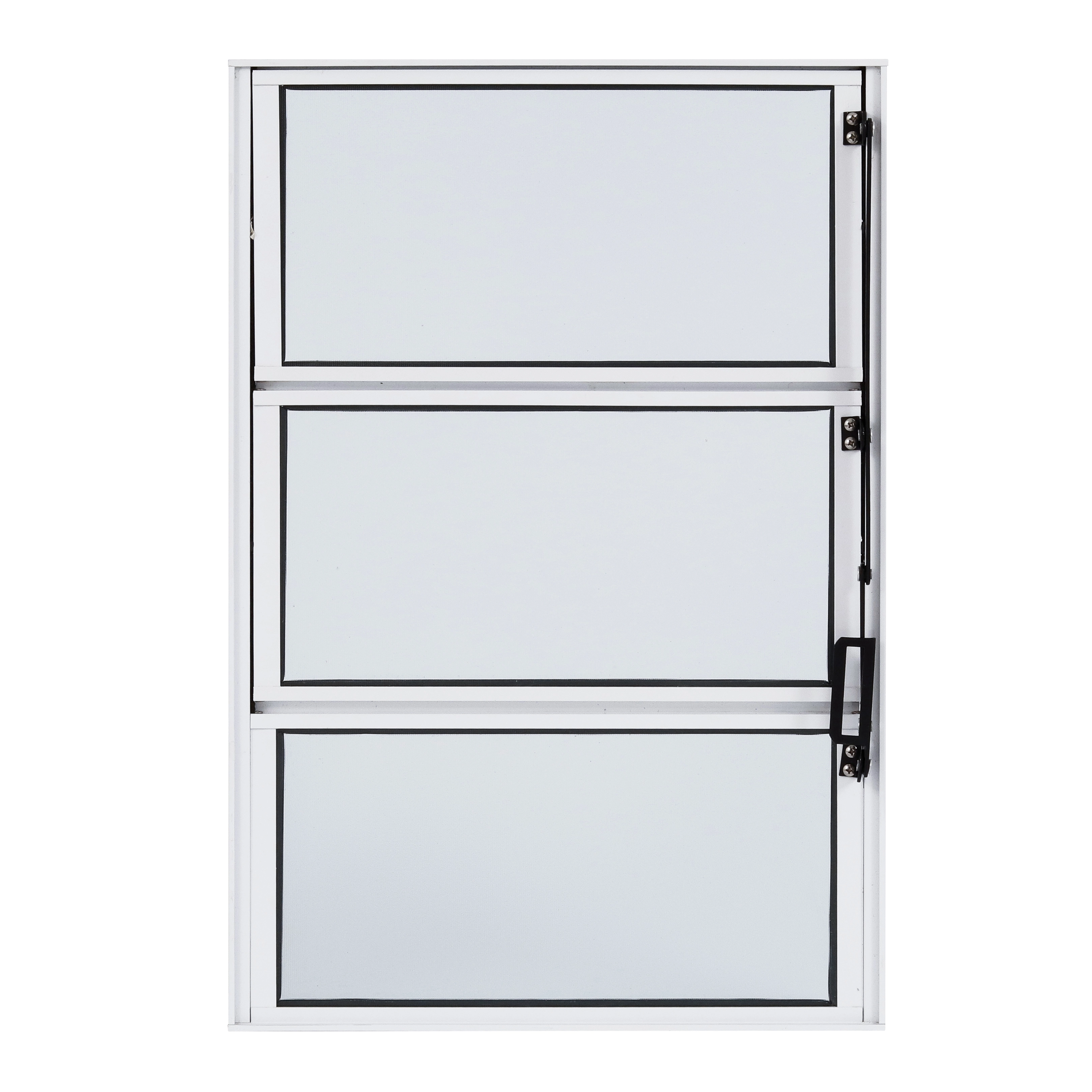 Janela de Alumínio Basculante 3 Folhas 60x40cm com Vidro Mini Boreal Fortline Atlântica Branca