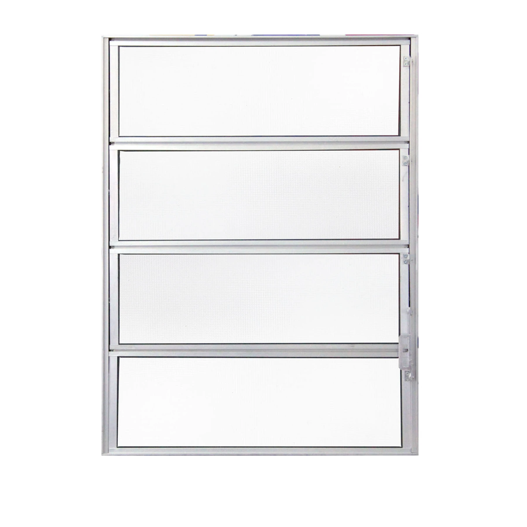 Janela de Alumínio Basculante 4 Folhas 80x60cm com Vidro Mini Boreal Fortline Atlântica Branca