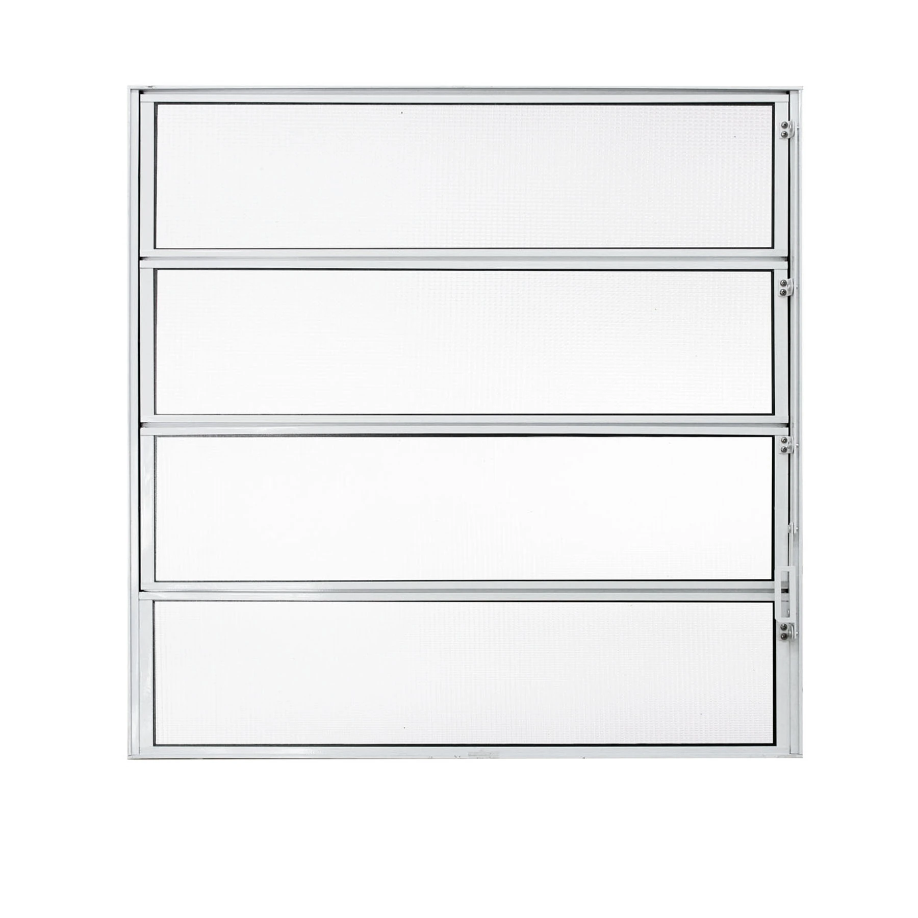 Janela de Alumínio Basculante 4 Folhas 80x80cm com Vidro Mini Boreal Fortline Atlântica Branca