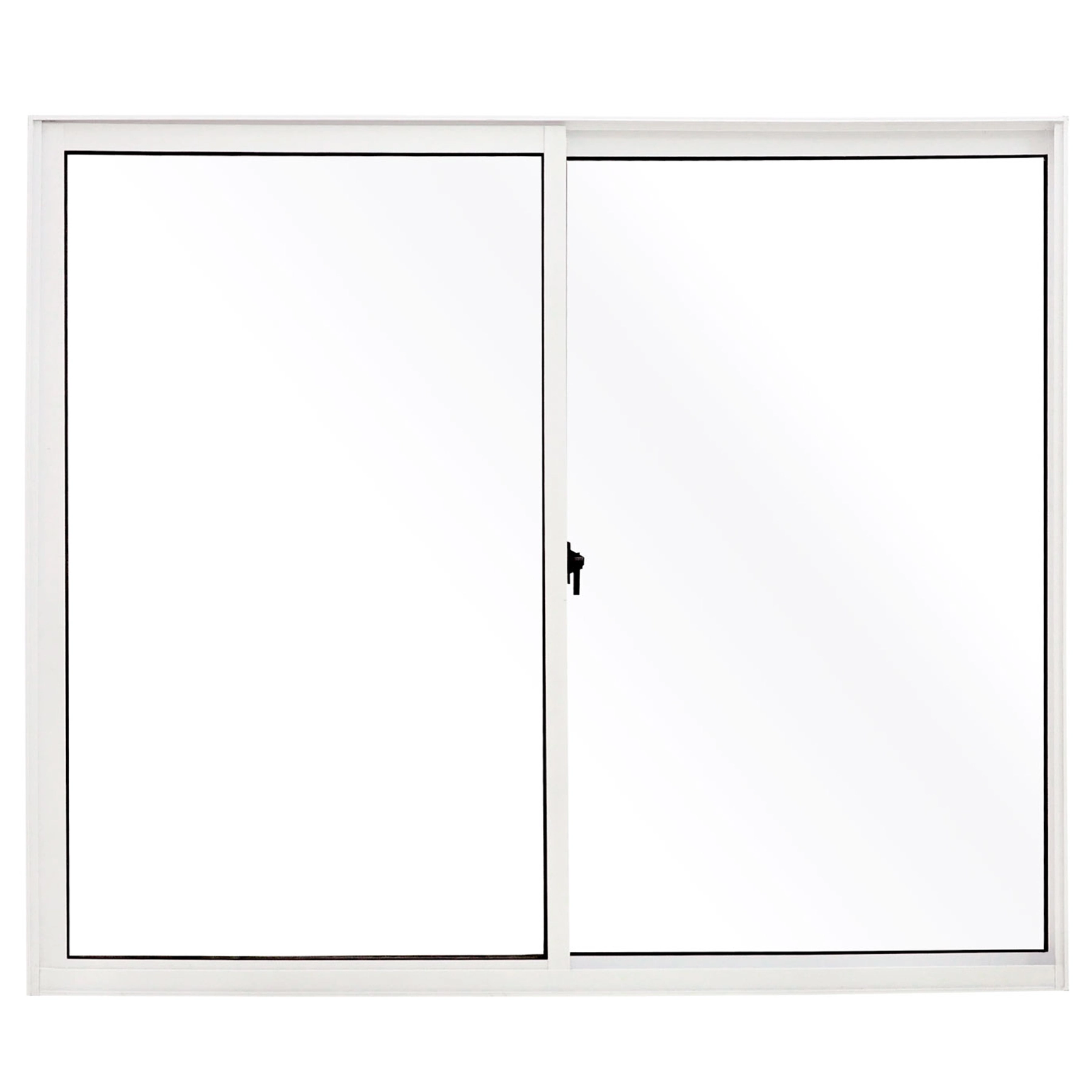 Janela de Alumínio de Correr 2 Folhas 80x80cm Fortline Atlântica Branca