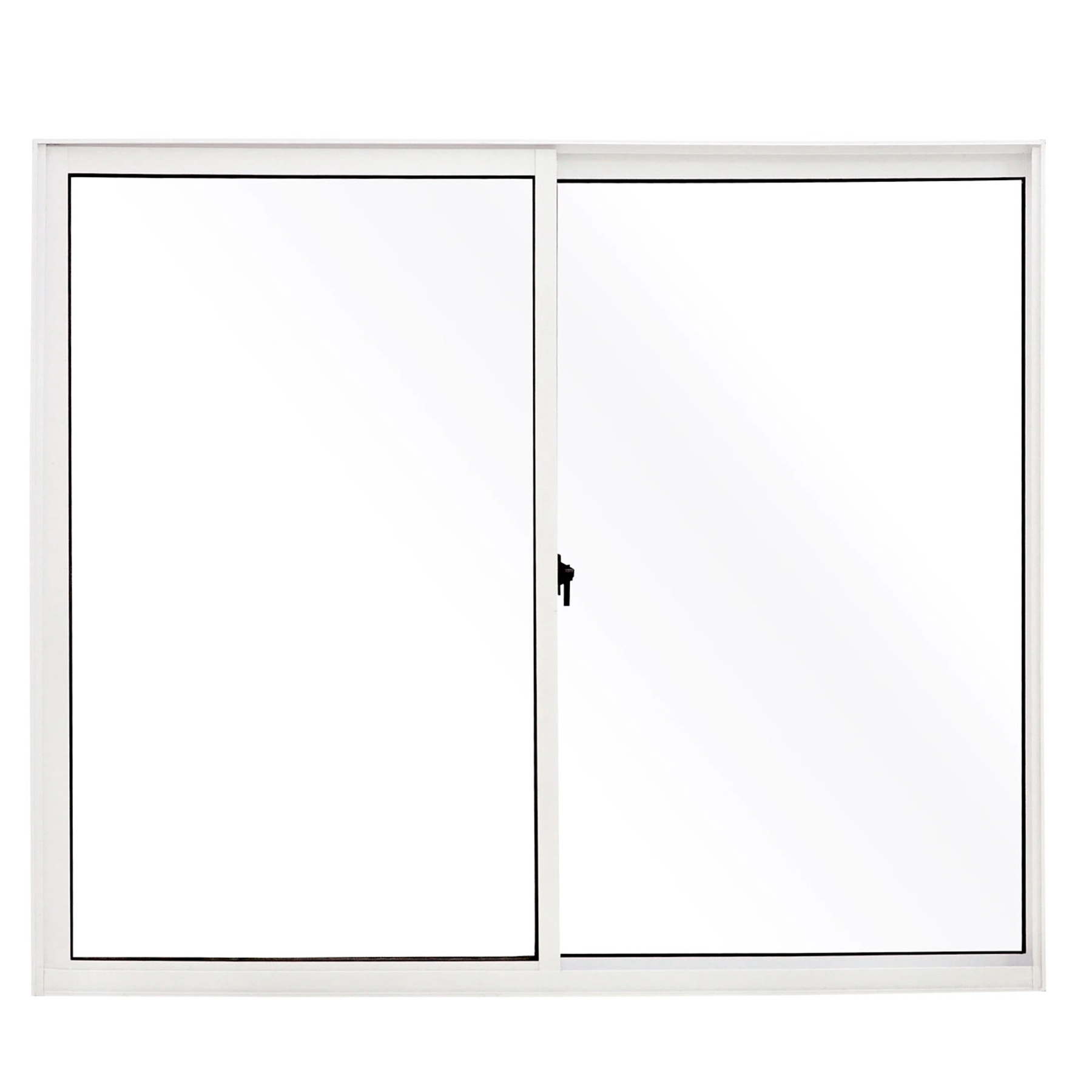 Janela de Alumínio de Correr 2 Folhas 80x100cm Fortline Atlântica Branca