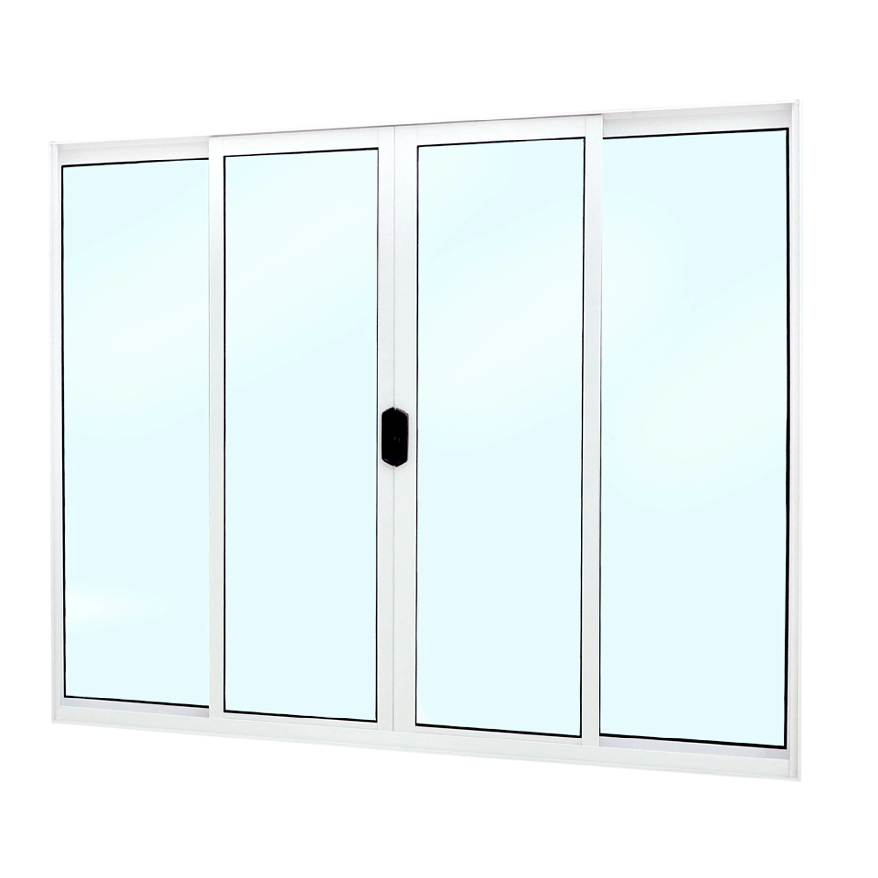 Janela de Alumínio de Correr 4 Folhas 100x200cm Fortline Atlântica Branca