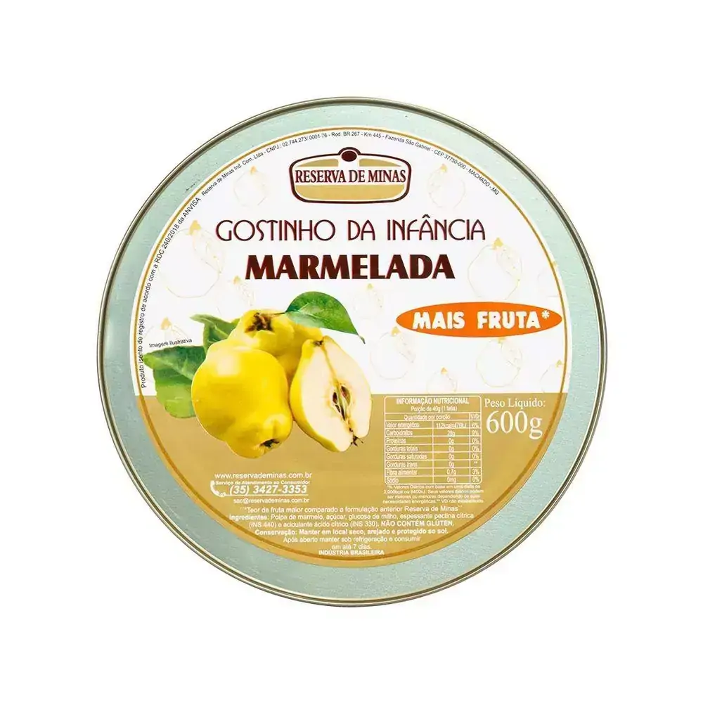 Marmelada Gostinho De Infancia Reserva De Minas 600gr