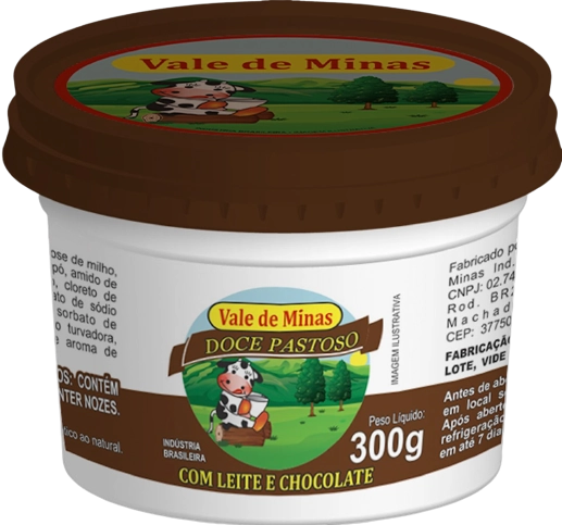 Doce Pastoso Com Leite E Chocolate 300g Vale De