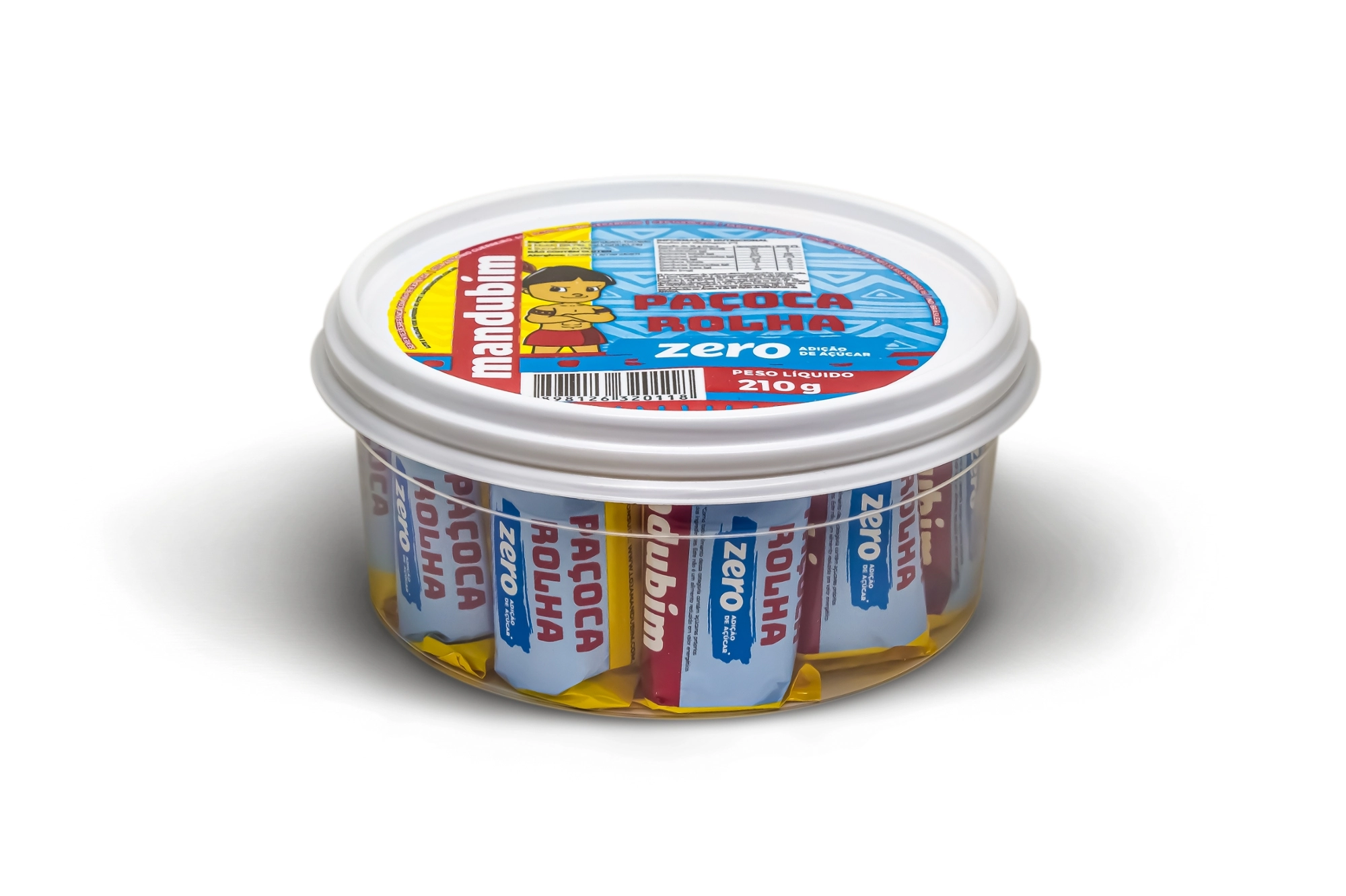 Pacoca Zero Mandubim 210g Embrulhada