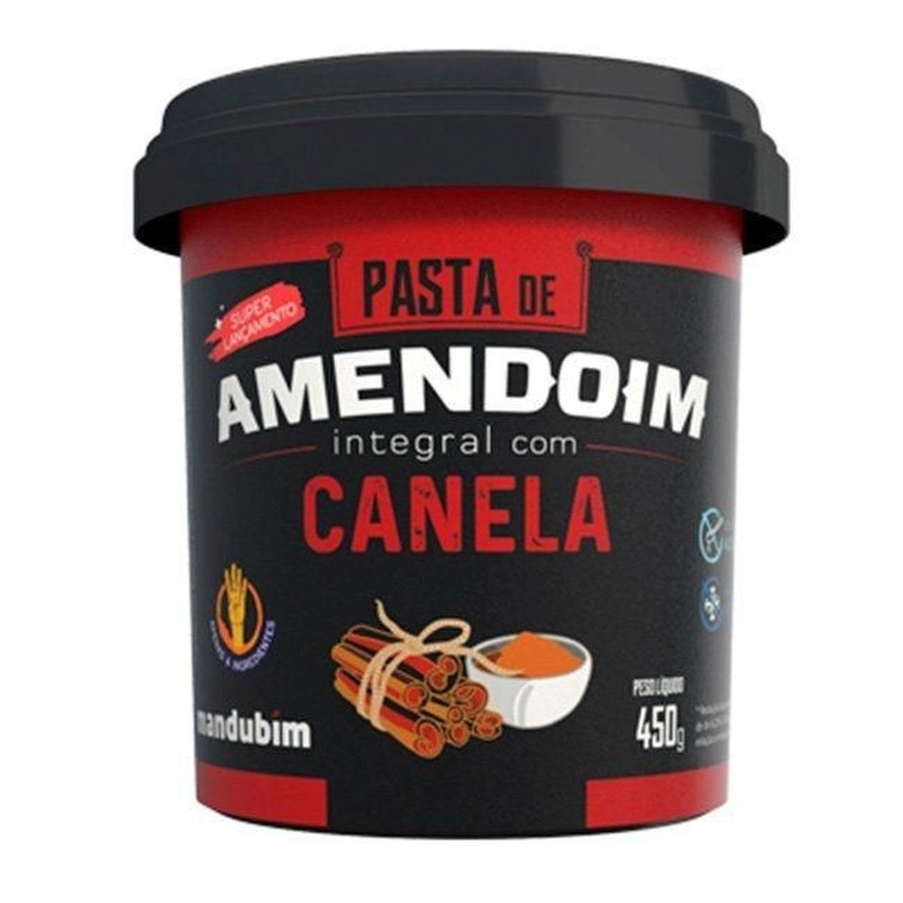 Pasta Amendoim C/canela Mandubim 450g