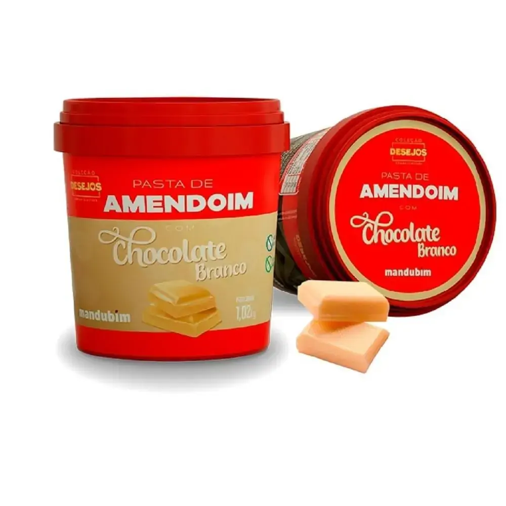 Pasta de Amendoim Chocolate Branco Mandubim 1,02 Kg