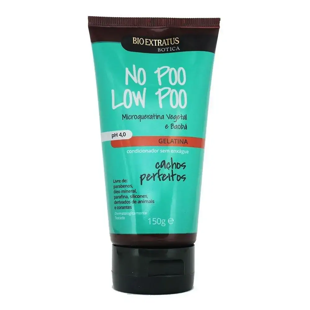 Gelatina Bio Extratus Botica No Poo Low Poo Cachos Perfeitos 150g