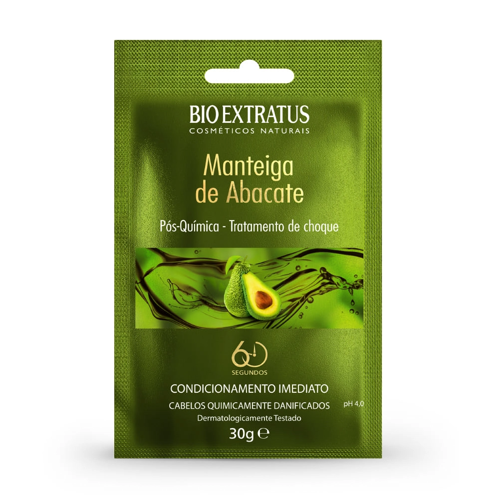 Tratamento De Choque Bio Extratus Pós Química Manteiga De Abacate Envelope 30g