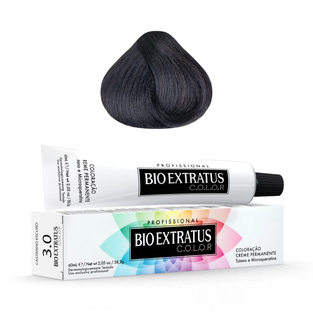 Tintura Bio Extratus - Cor 3.0 CASTANHO ESCURO 60ML