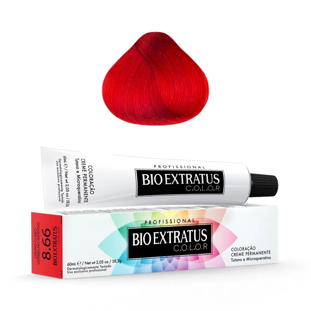 Tint Bioextratus 8.66 Louro Claro Vermelho Intenso