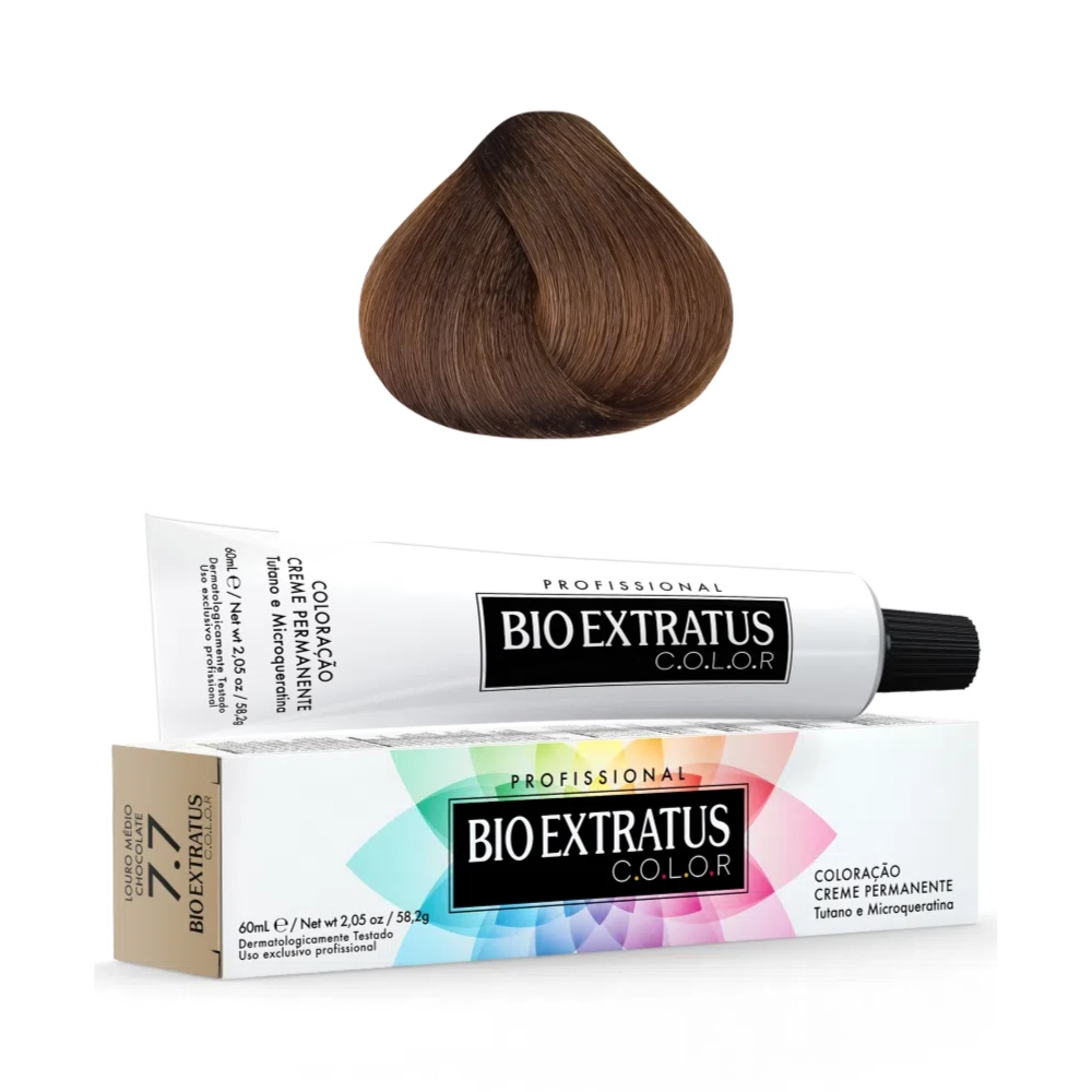Tintura Bio Extratus Color Louro Médio Chocolate 7.7