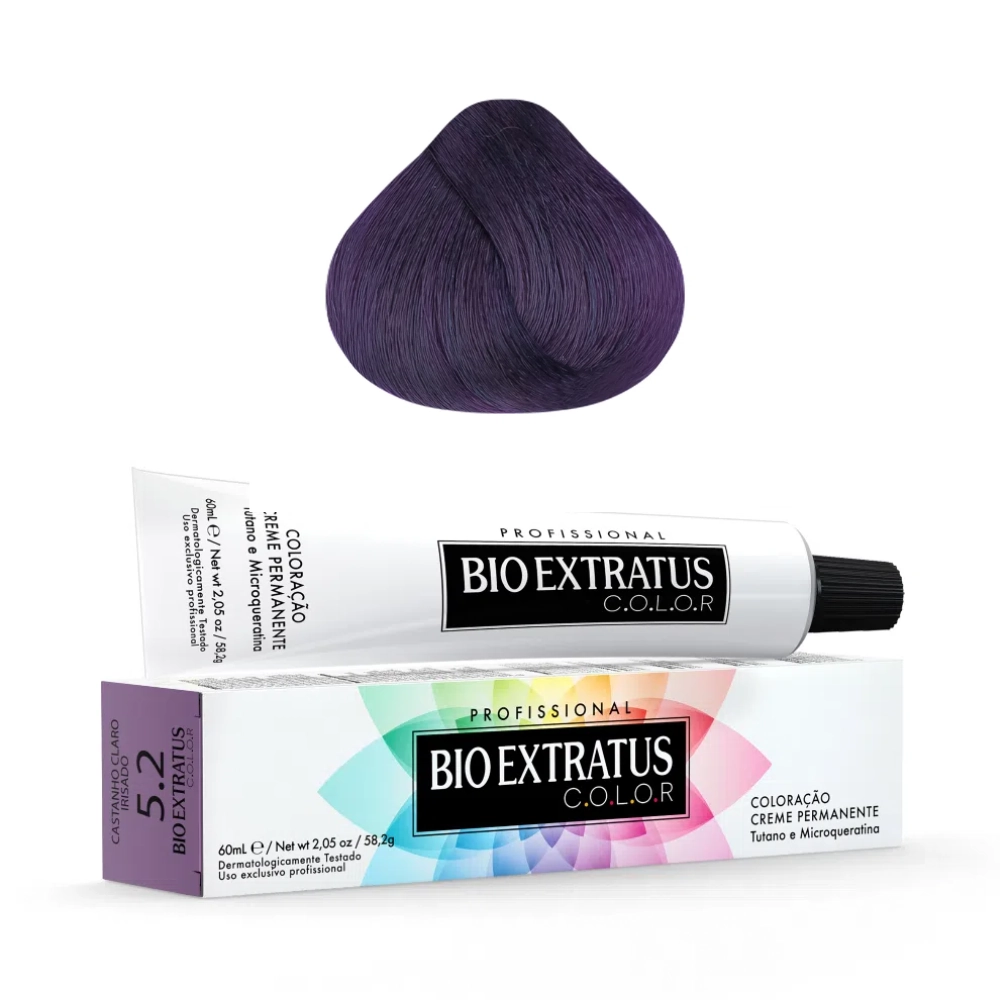 Tintura Bio Extratus Color Castanho Claro Irisado 5.2