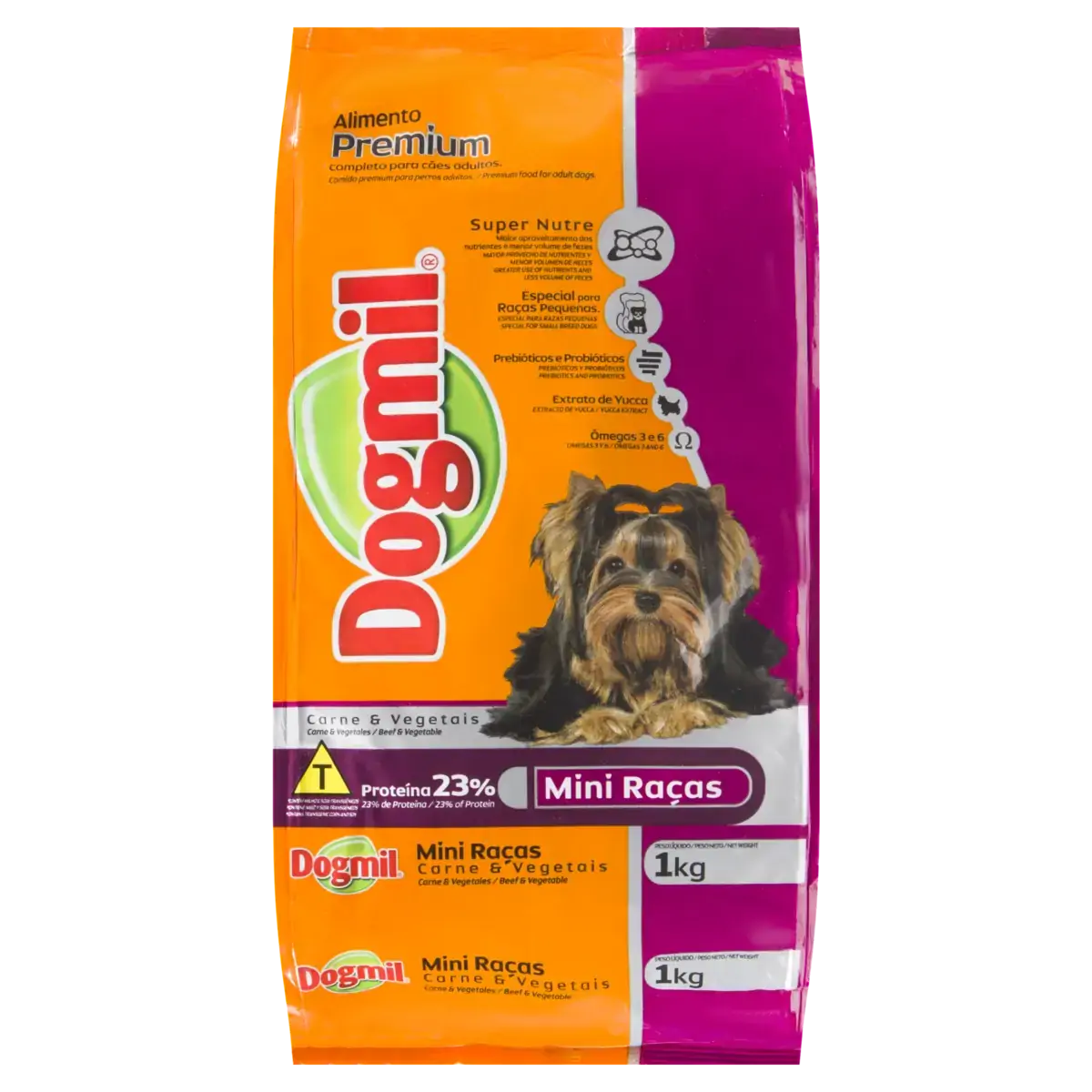 Alimento Para Cães Adultos Raças Pequenas Carne Com Vegetais Dogmil Pacote 1kg