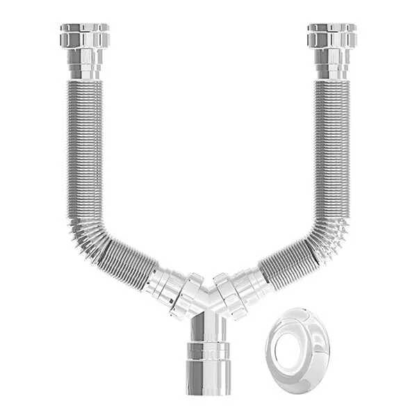 Sifão Universal Extensível Plástico Cromado 7/8”e 1.1/4” 36 cm Censi