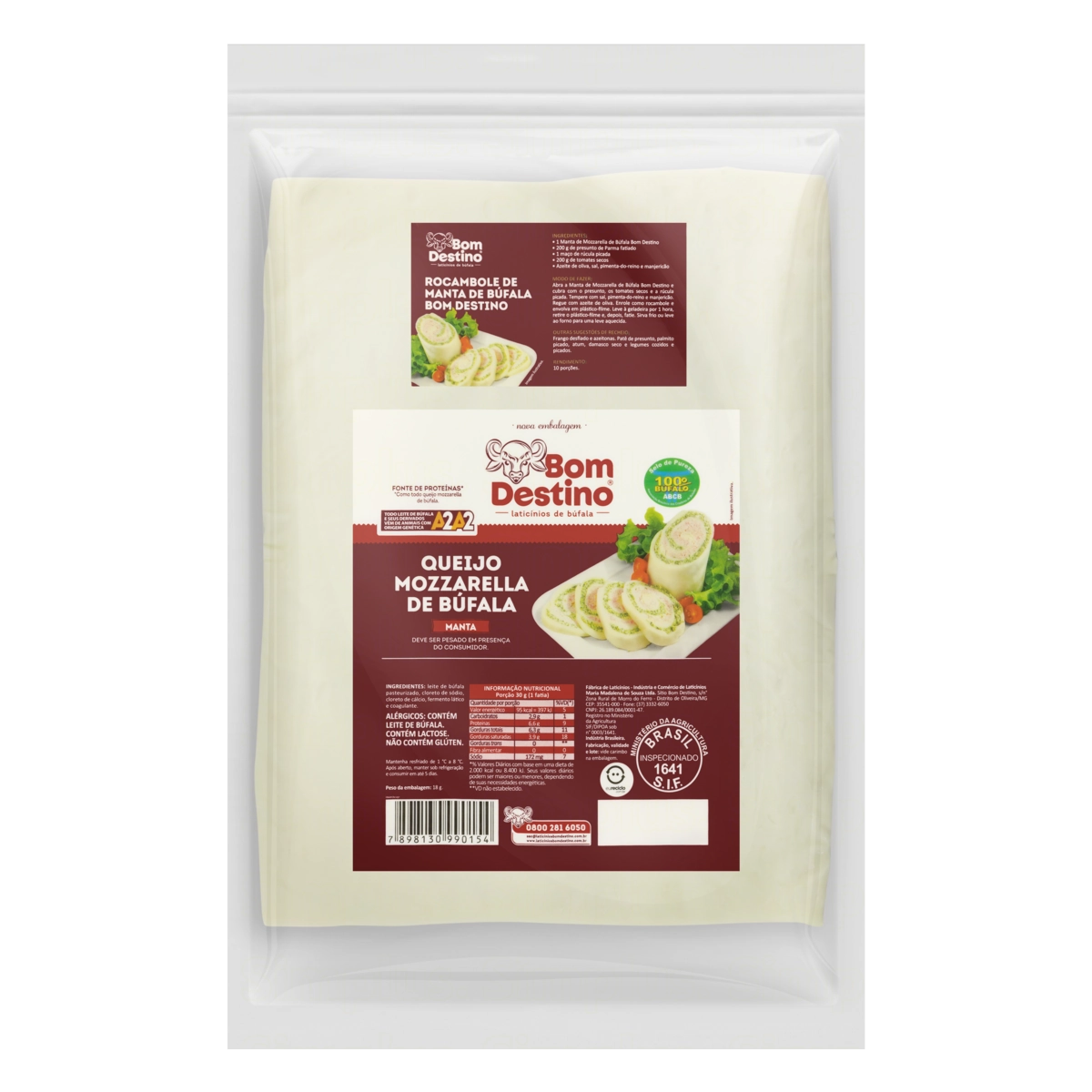 Queijo Mussarela De Búfala Manta Bom Destino