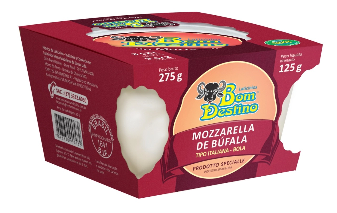 Queijo Mussarela De Búfala Bola Bom Destino 125g