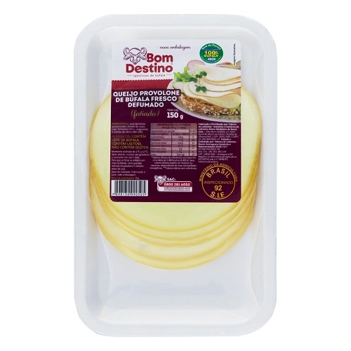 Queijo Provolone De Búfala Fatiado Defumado Bom Destino 150g