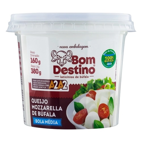 Queijo Mussarela De Búfala Bola Média Bom Destino 160g