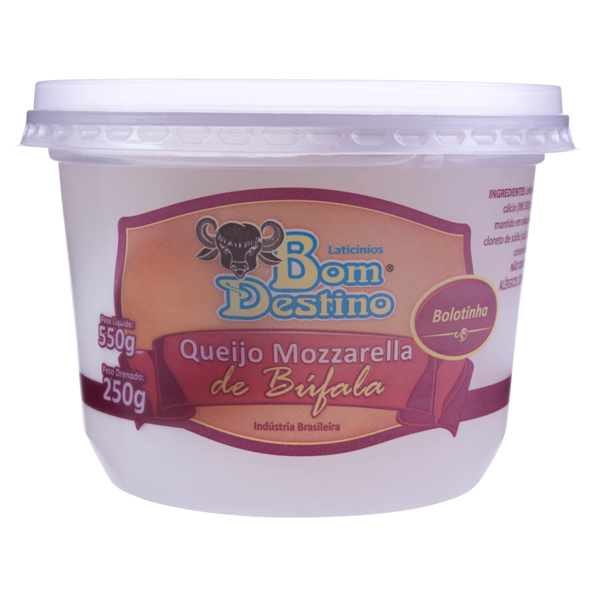 Queijo Mussarela De Búfala Bola Grande Bom Destino 250g