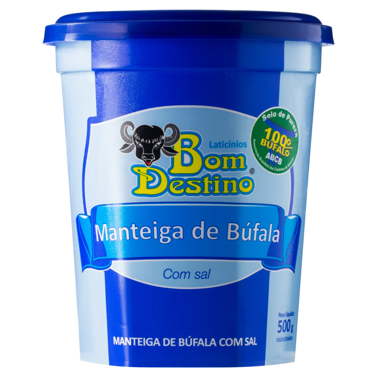 Manteiga De Búfala De Primeira Qualidade Com Sal Bom Destino Pote 500g